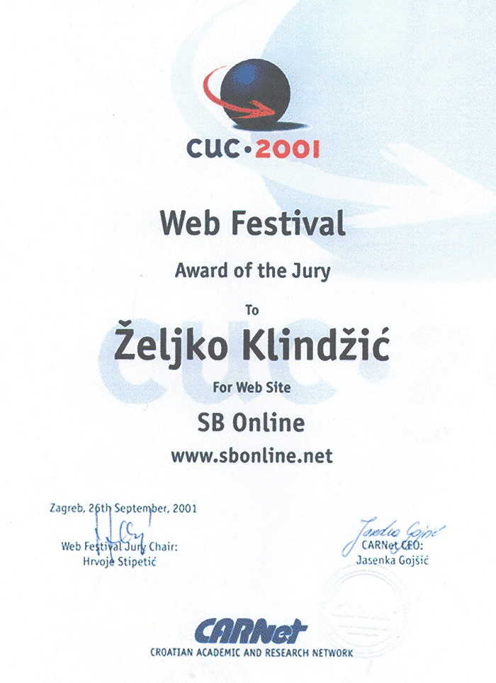 Diploma CUC 2001