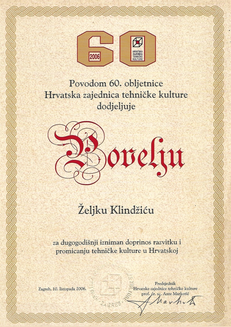 HZTK POVELJA Željku Klindžiću