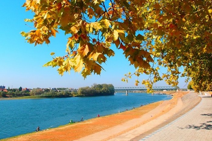 Jesen, most na Savi. Slavonski Brod